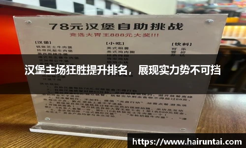 汉堡主场狂胜提升排名，展现实力势不可挡